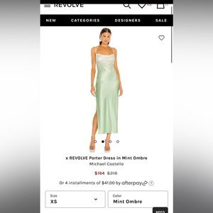 revolve formal dress mint ombre